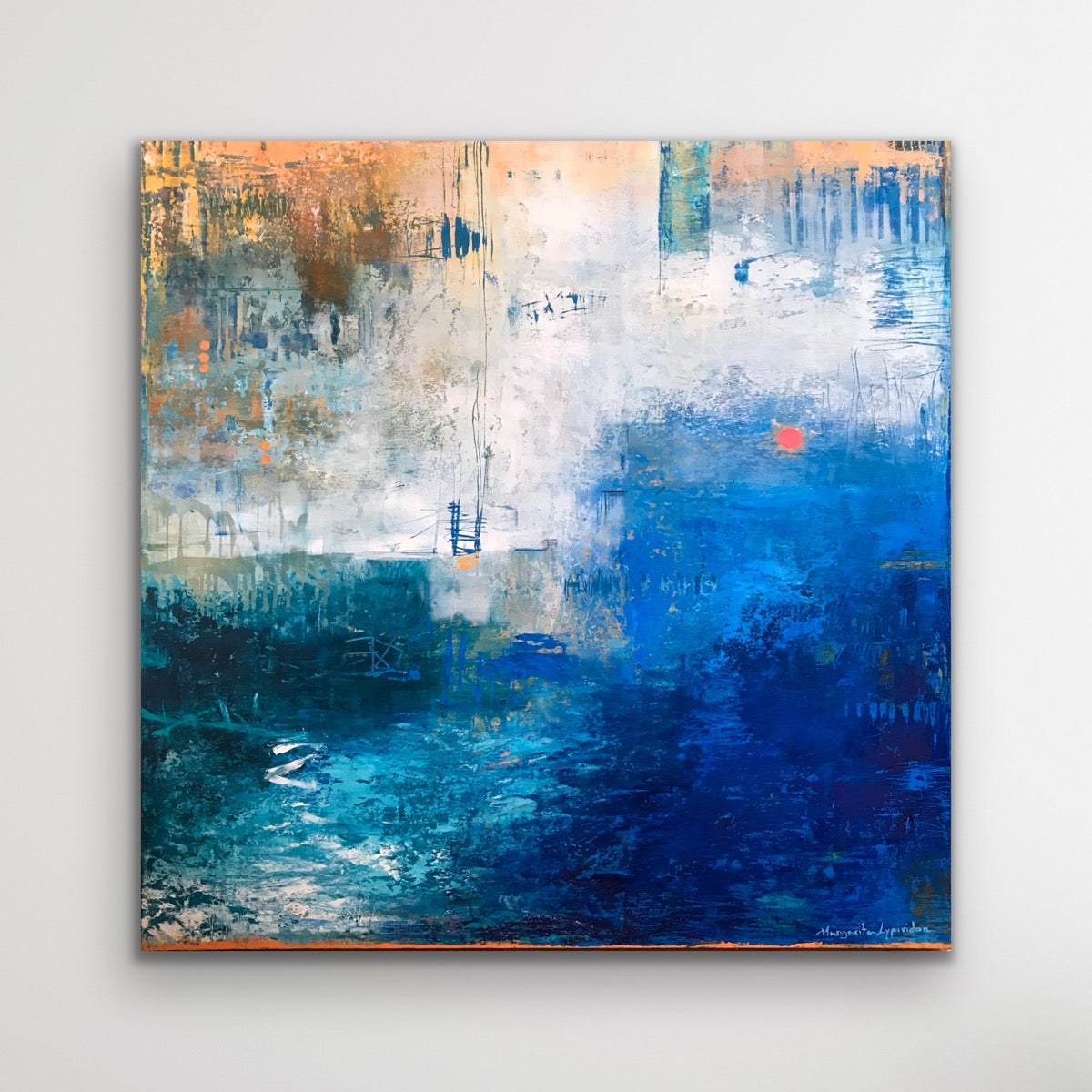 House At Sea<br>101.6x101.6x3.8cm<br>40”x40”x1.5”