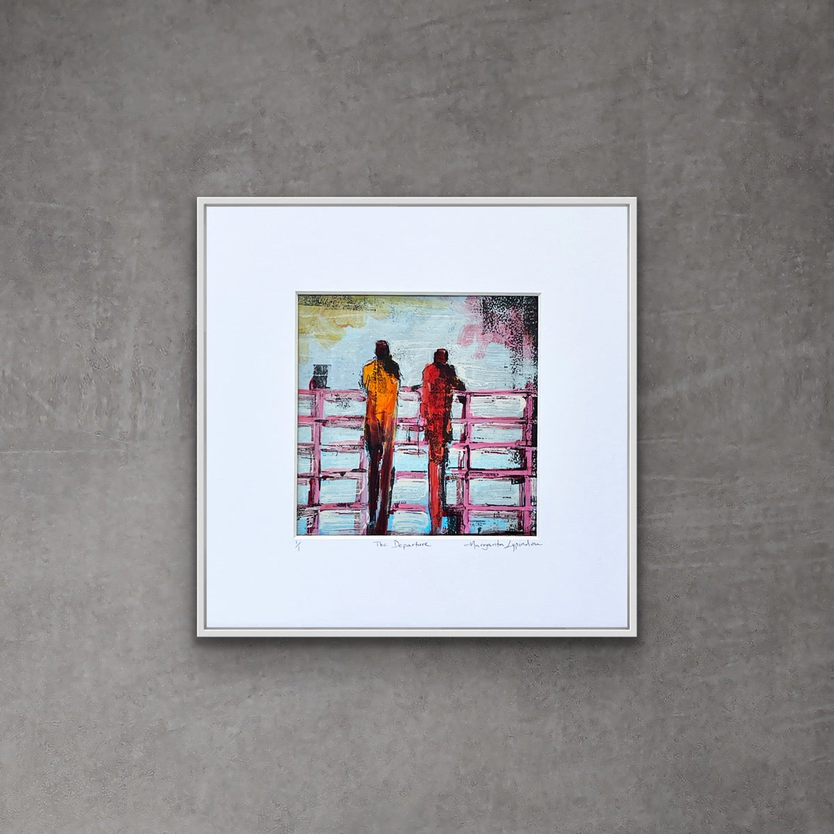 The Departure <br>14x14 cm, 25x25 cm with mat<br>5.5”x5.5”, 9.8`’x9.8” with mat