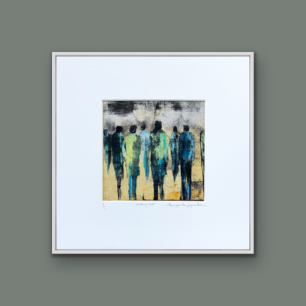 Looking Out <br>14x14 cm, 25x25 cm with mat<br>5.5”x5.5”, 9.8`’x9.8” with mat