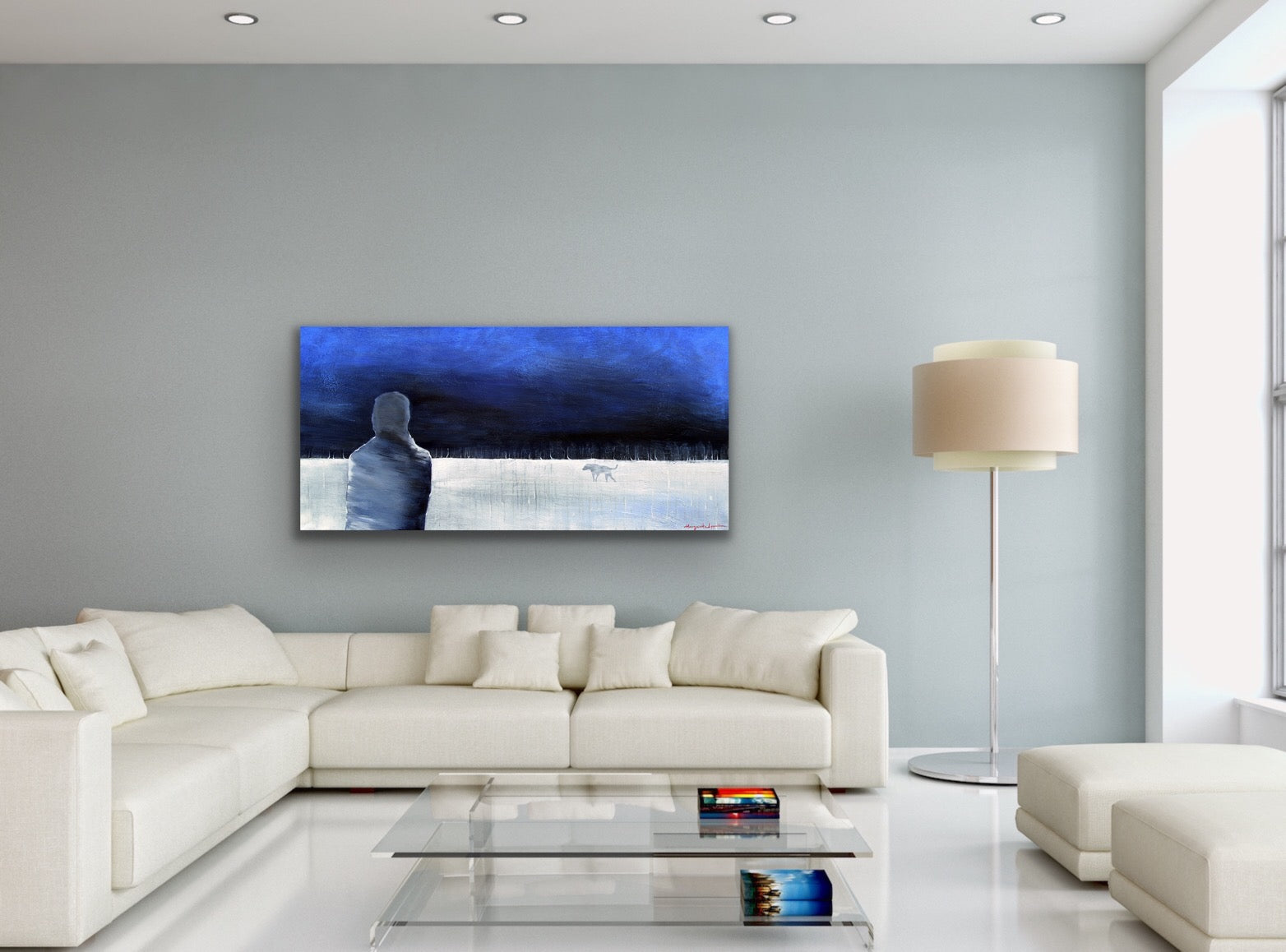 L’homme et le chien <br>61x122x2 cm<br>24”x48”x0.8”