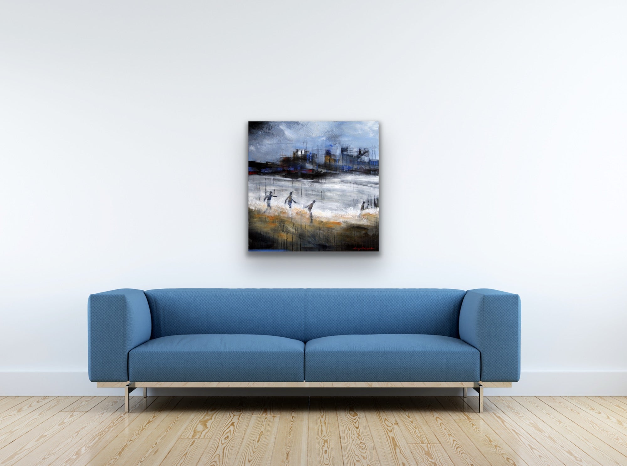 Sliding Away <br>76.2x76.2x3.8 cm<br>30”x30”x1.5”