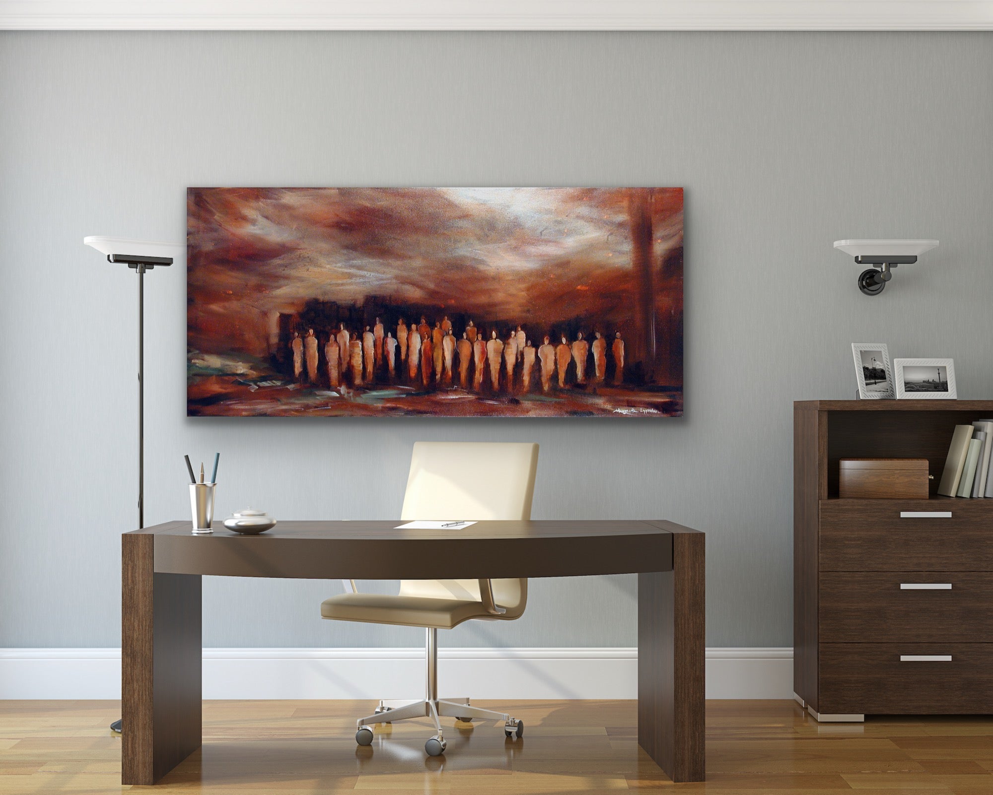People Again <br>76.2x152.4x3 cm<br>30"x60"x1.2"