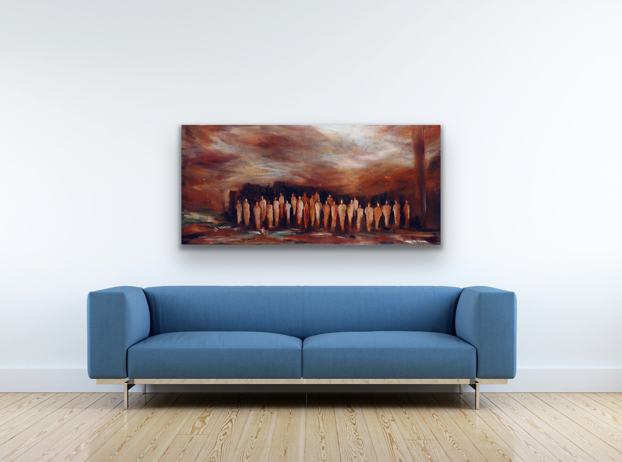 People Again <br>76.2x152.4x3 cm<br>30"x60"x1.2"