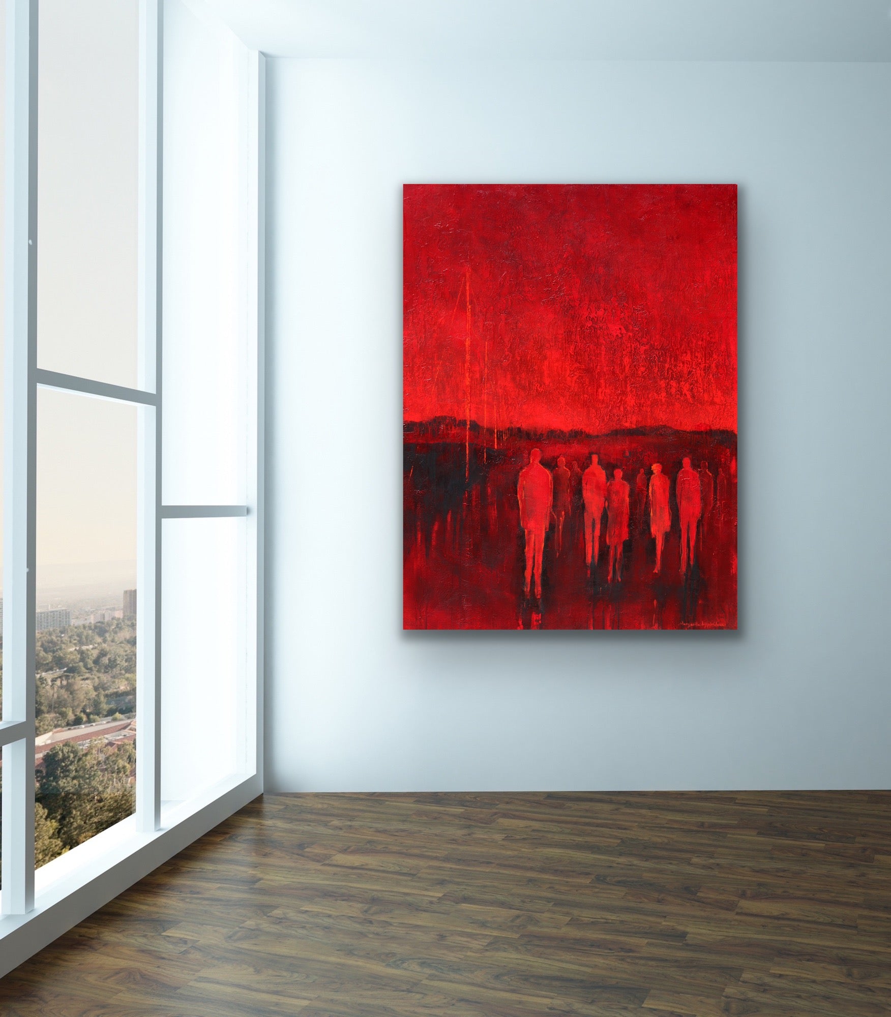 Les marcheurs <br>121.9x91.4x4 cm<br>48”x36”x1.6”