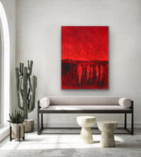 Les marcheurs <br>121.9x91.4x4 cm<br>48”x36”x1.6”