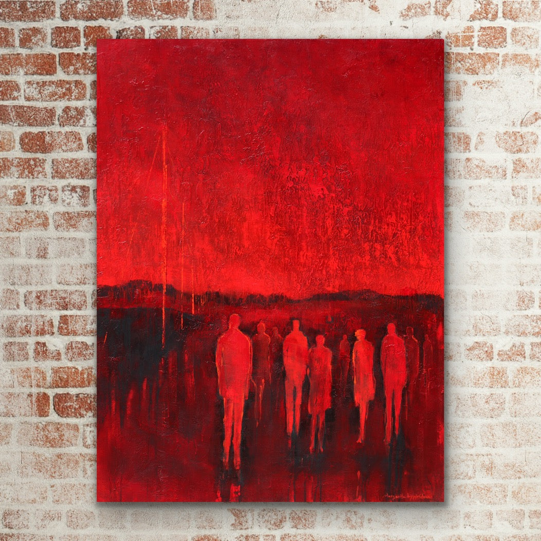 Les marcheurs <br>121.9x91.4x4 cm<br>48”x36”x1.6”