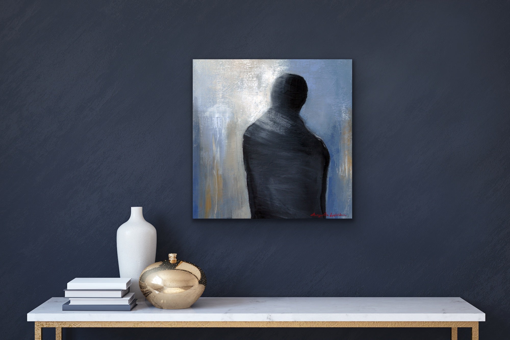 Le pessimiste <br>50.8x50.8x3.8 cm<br>20”x20”x1.5”
