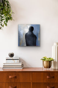 Le pessimiste <br>50.8x50.8x3.8 cm<br>20”x20”x1.5”