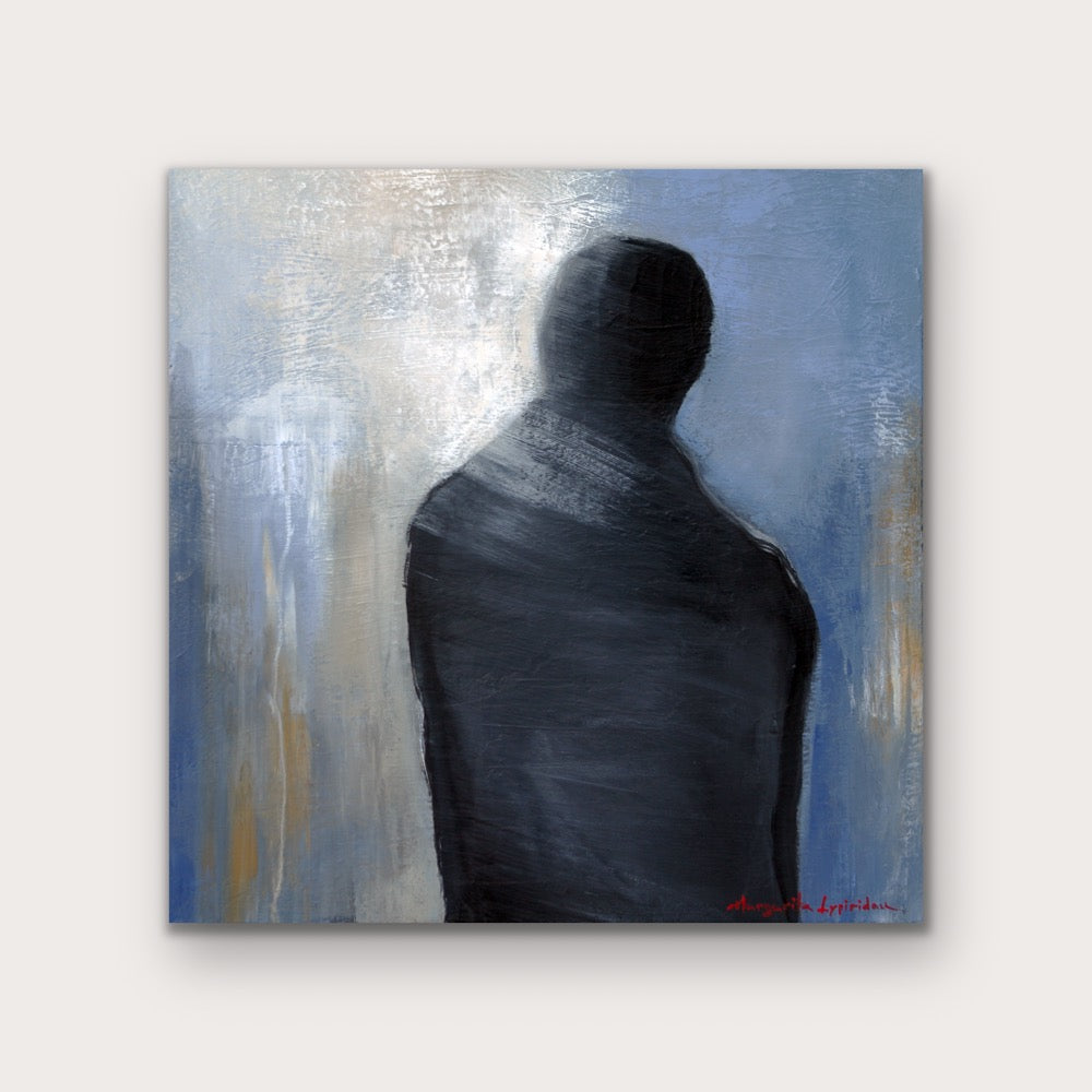Le pessimiste <br>50.8x50.8x3.8 cm<br>20”x20”x1.5”
