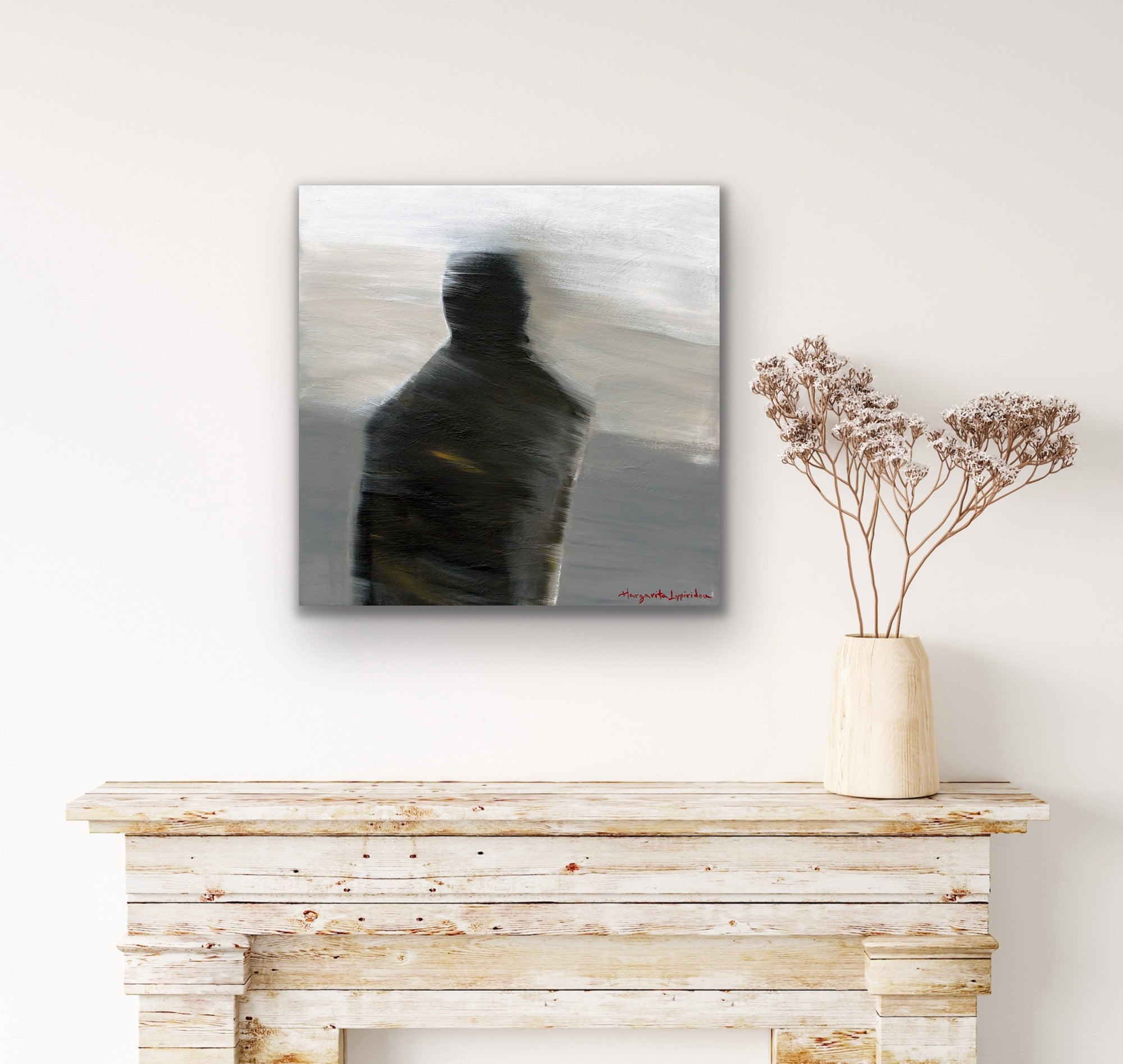 Le penseur <br>50.8x50.8x3.8 cm<br>20”x20”x1.5”