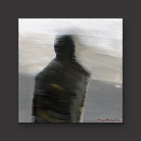 Le penseur <br>50.8x50.8x3.8 cm<br>20”x20”x1.5”