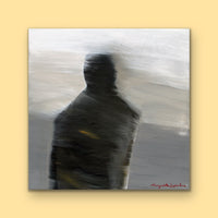 Le penseur <br>50.8x50.8x3.8 cm<br>20”x20”x1.5”