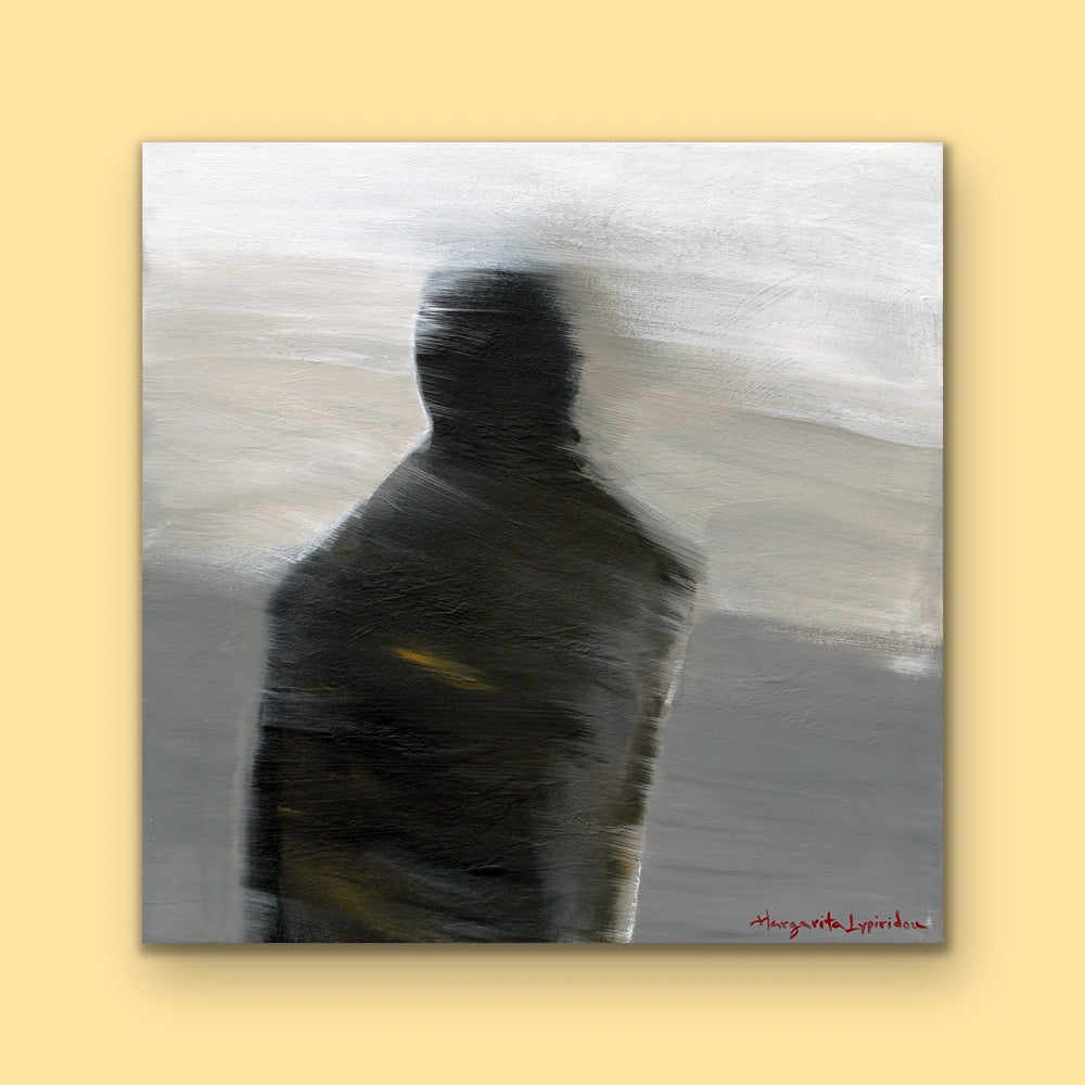 Le penseur <br>50.8x50.8x3.8 cm<br>20”x20”x1.5”