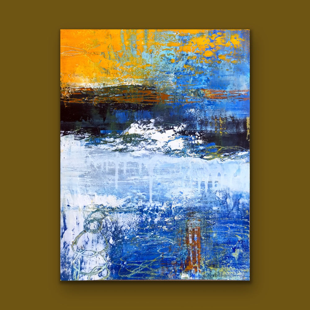 The Diver <br>40.6x30.5x2.5 cm<br>16”x12”x1”