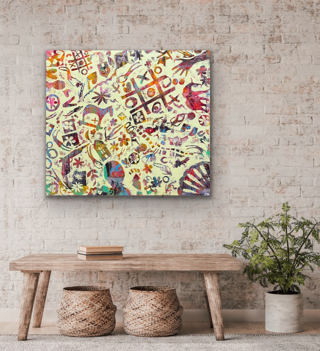 The Elephant In The Room <br>110x125x2.5 cm<br>43.3"x49.2"x1"