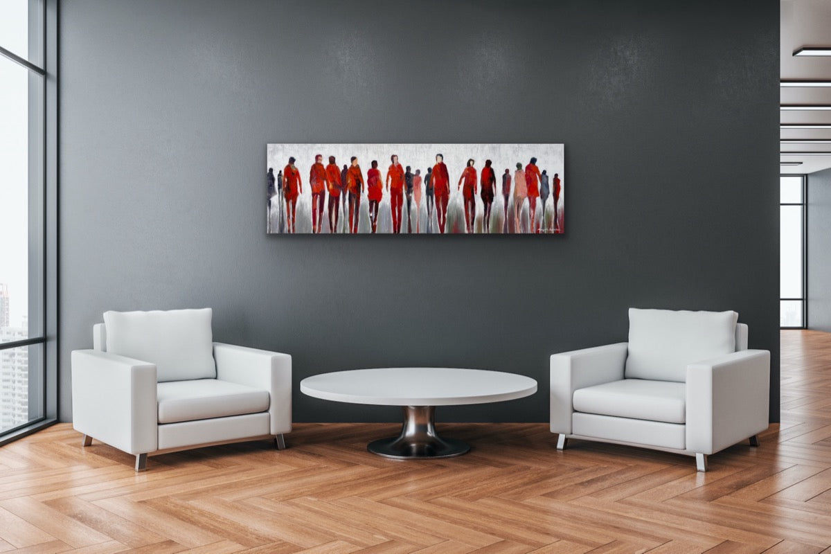 Comings And Goings <br>44.5x152.5x3 cm<br>17.5”x60”x1.2"