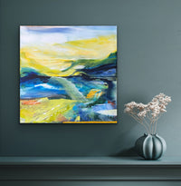 Green Fields <br>46x46x2 cm<br>18.1”x18.1”x0.8”