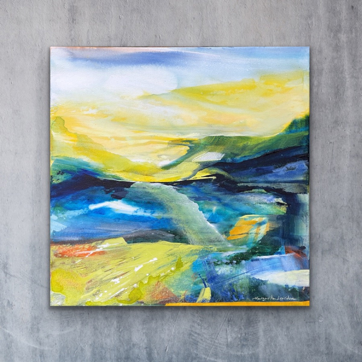 Green Fields <br>46x46x2 cm<br>18.1”x18.1”x0.8”