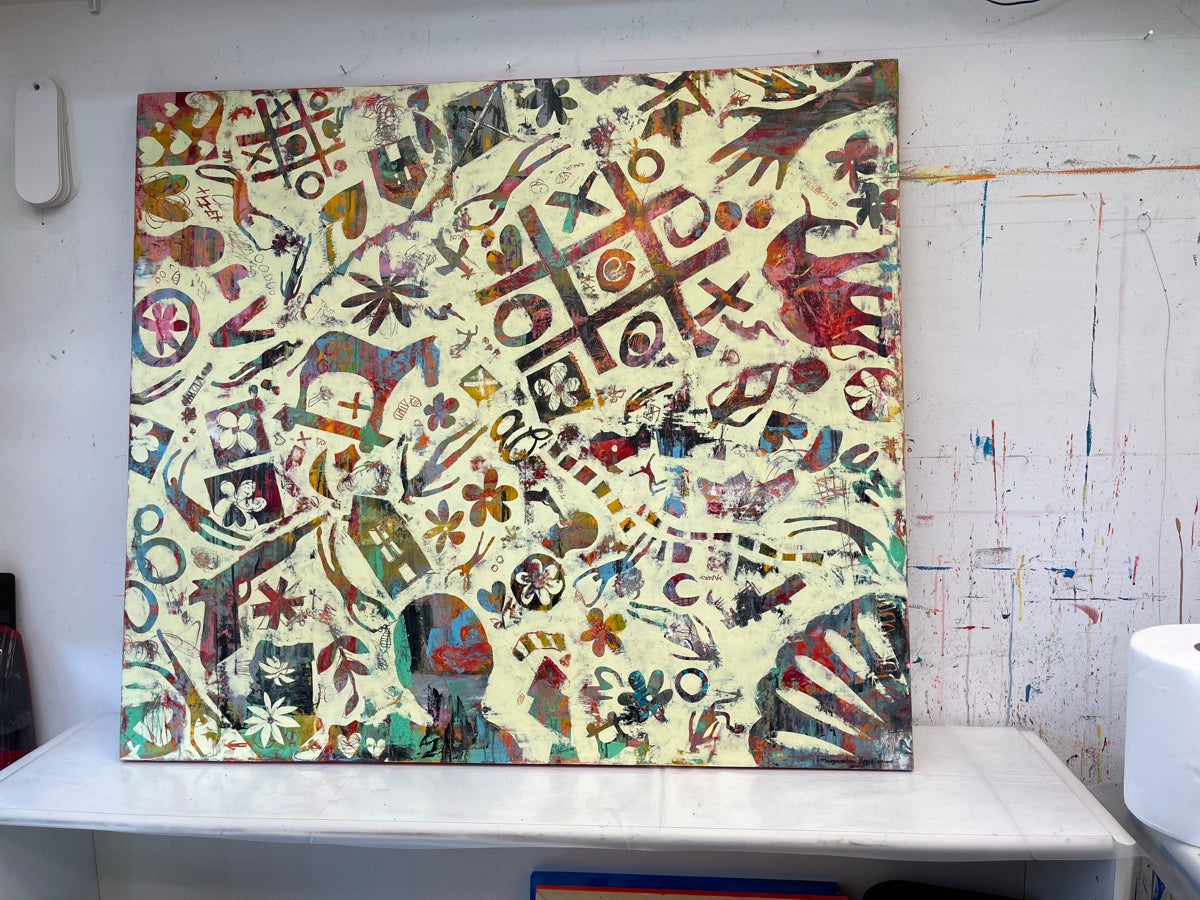 The Elephant In The Room <br>110x125x2.5 cm<br>43.3"x49.2"x1"