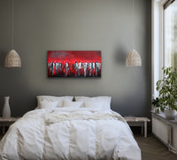 Night Gathering <br>45.7x94x3.8 cm<br>18”x36”x1.5"
