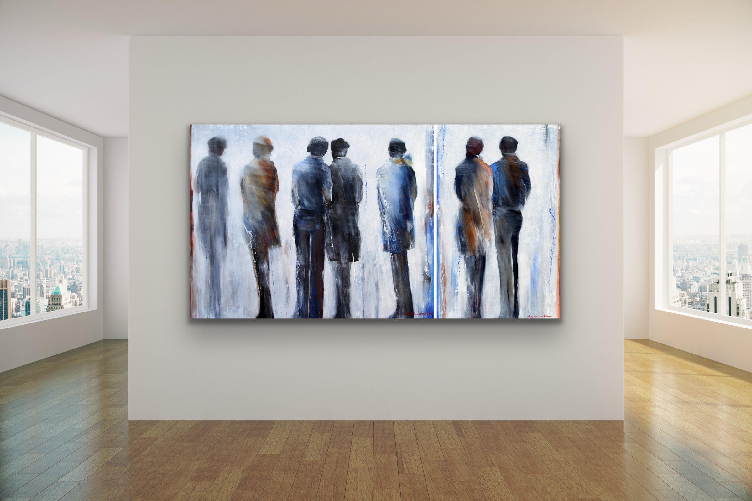 You Had Me At Hello (diptych) <br>121.9x228.6x3.8 cm<br>48”x90”x1.5”