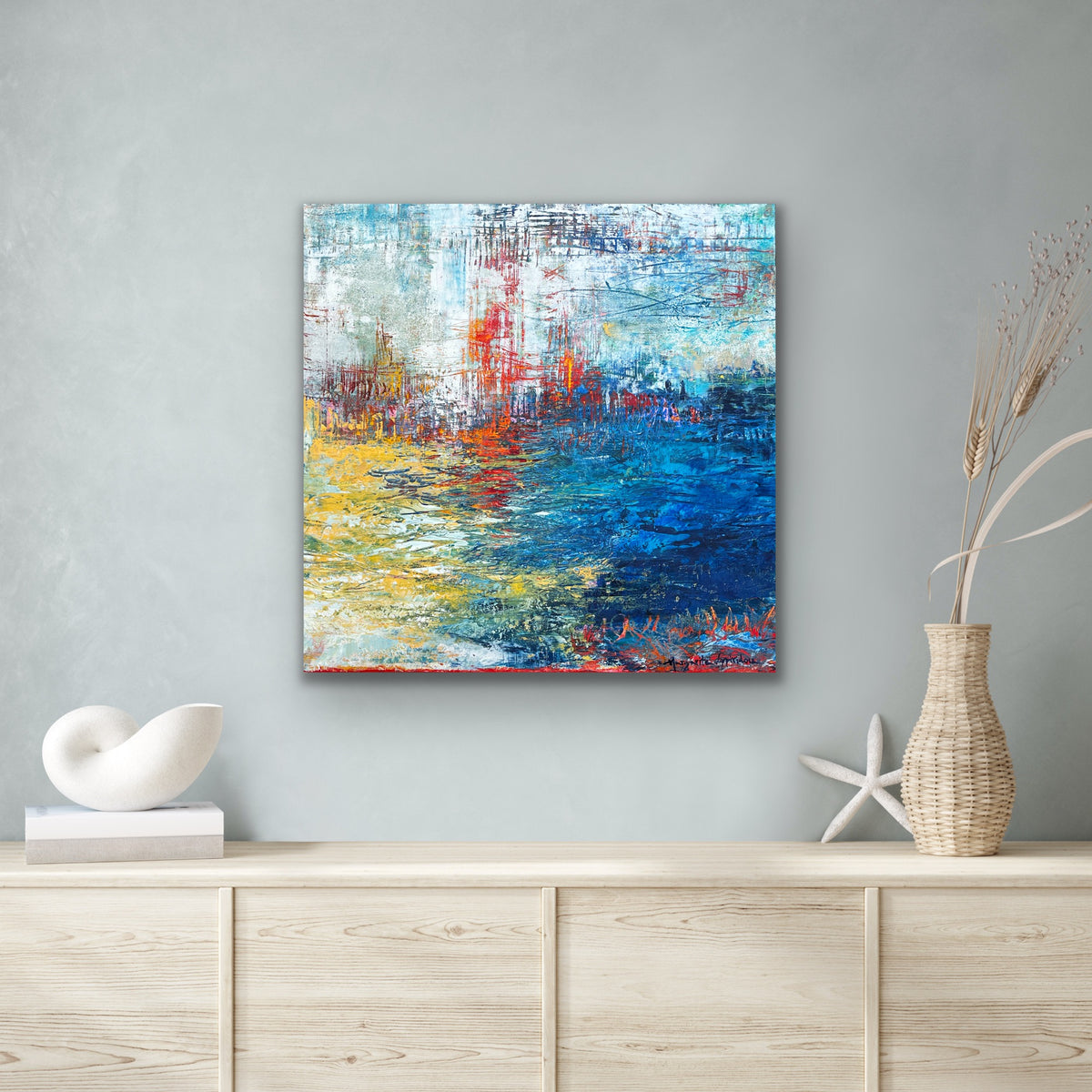 Salt Water <br>40x40x3 cm<br>15.7”x15.7”x1.2”