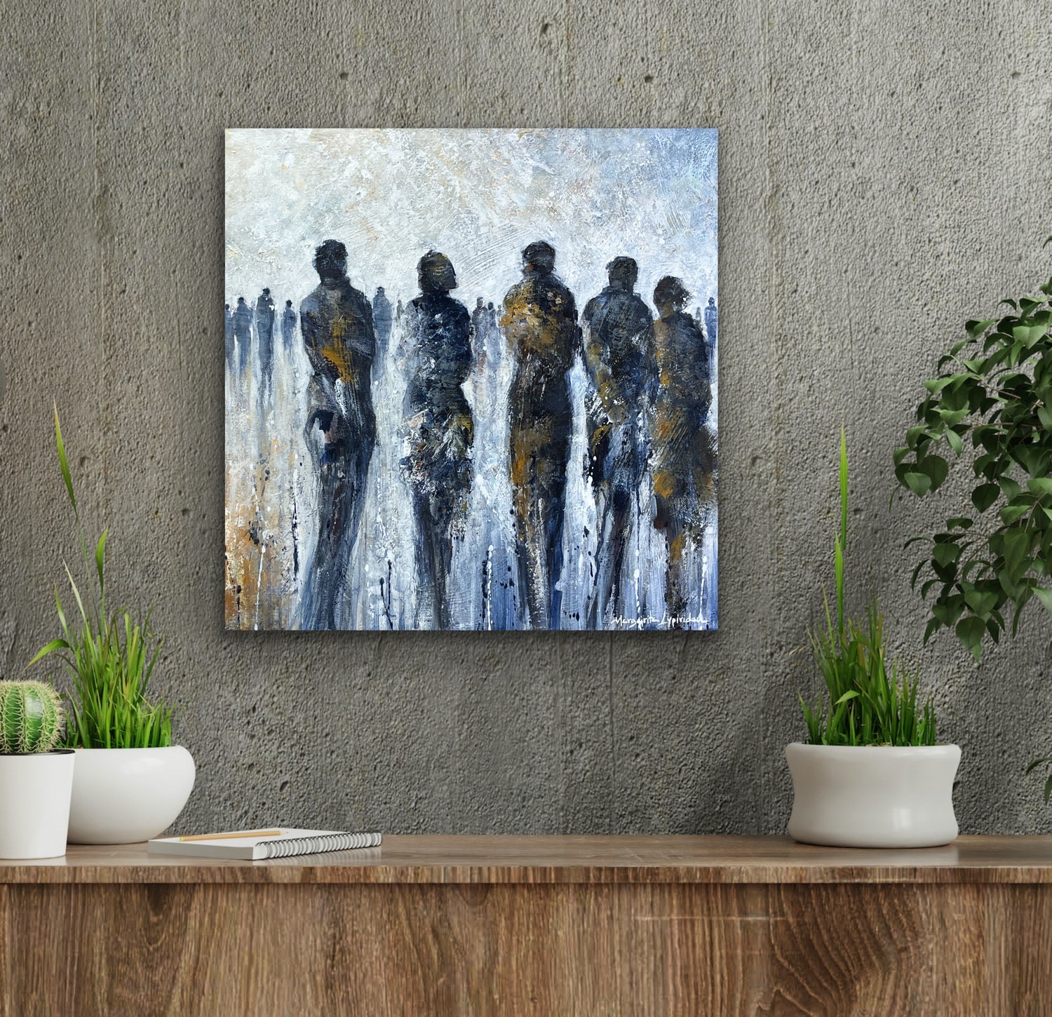 Here And Now <br>50x50x3.5 cm<br>23.6”x23.6”x1.4"