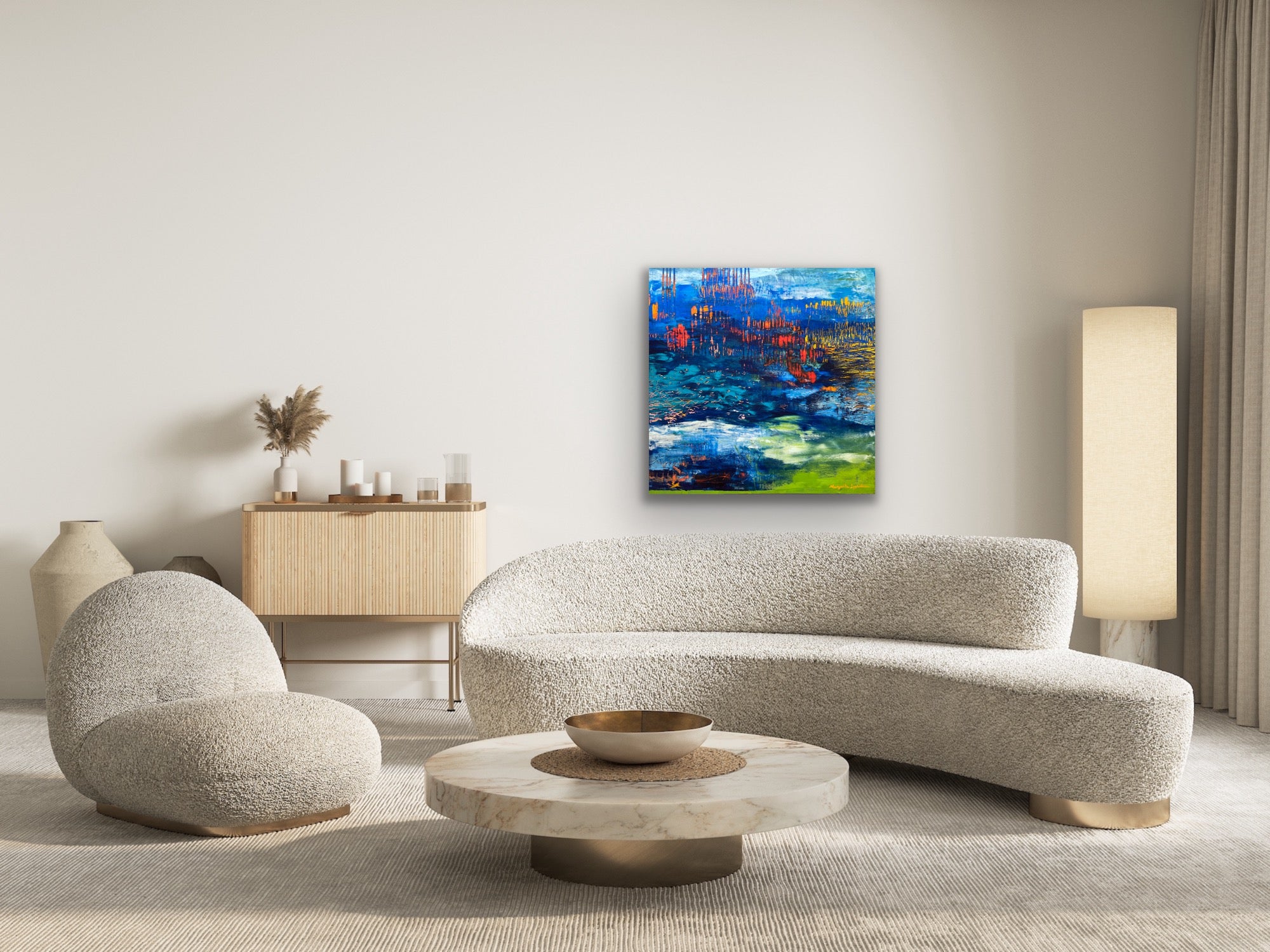 Carved Reflections<br>76.2x76.2x3cm<br>30”x30”x1.2”