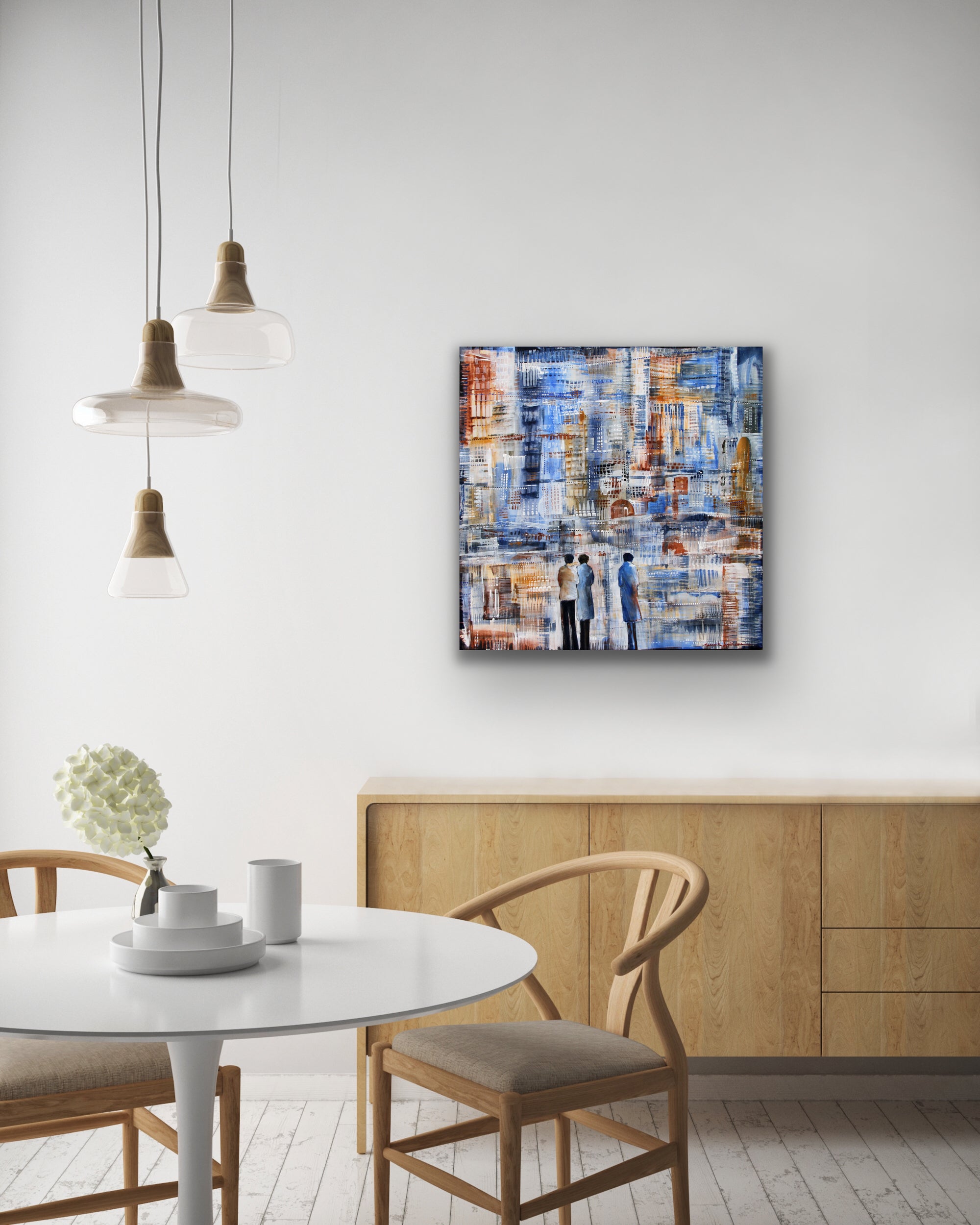 City Of Lights <br>76.2x76.2x3.8 cm<br>30”x30”x1.5”