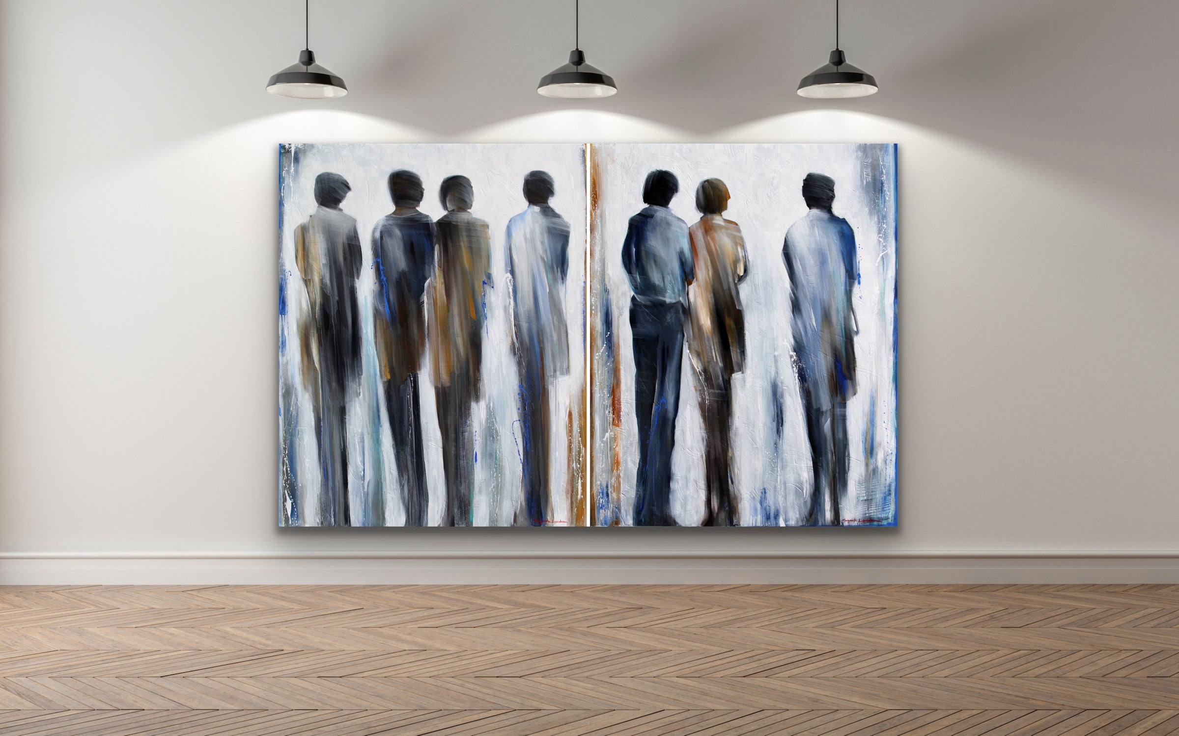 Affinités (diptych) 22x122x4 cm<br>152.4”x243.9”x1.6”
