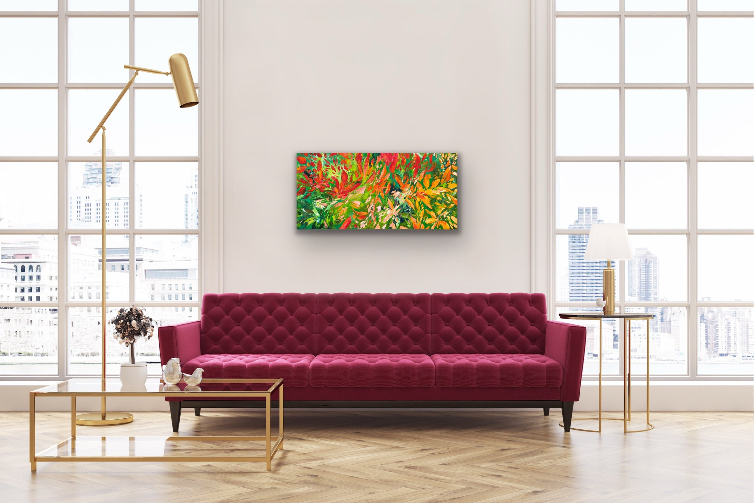 In The Garden <br>50x104x4 cm<br>19.7”x40.9”x1.6”