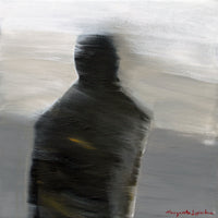 Le penseur <br>50.8x50.8x3.8 cm<br>20”x20”x1.5”