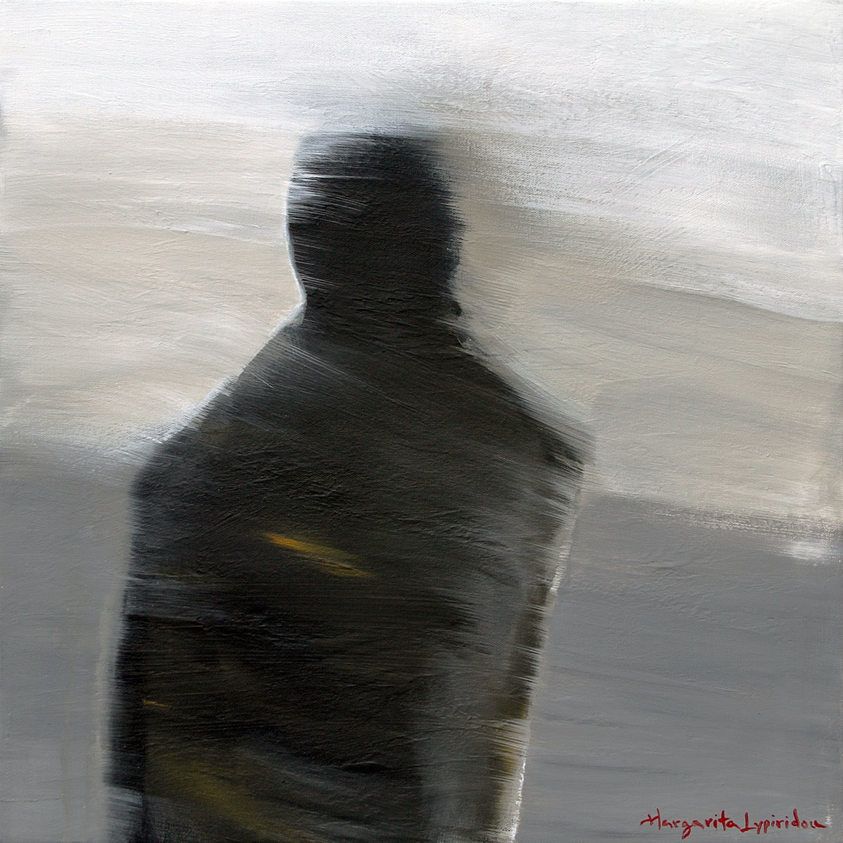 Le penseur <br>50.8x50.8x3.8 cm<br>20”x20”x1.5”
