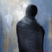 Le pessimiste <br>50.8x50.8x3.8 cm<br>20”x20”x1.5”