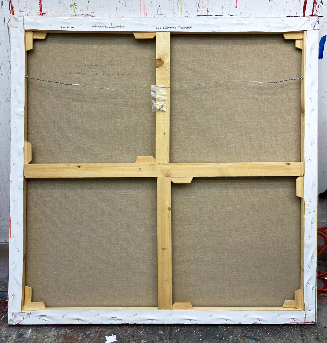Les flâneurs d’autumn <br>100x100x3 cm<br>39.4”x39.4”x1.2”