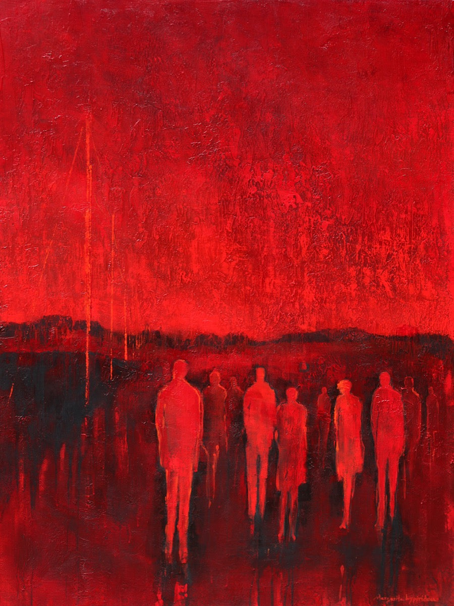 Les marcheurs <br>121.9x91.4x4 cm<br>48”x36”x1.6”