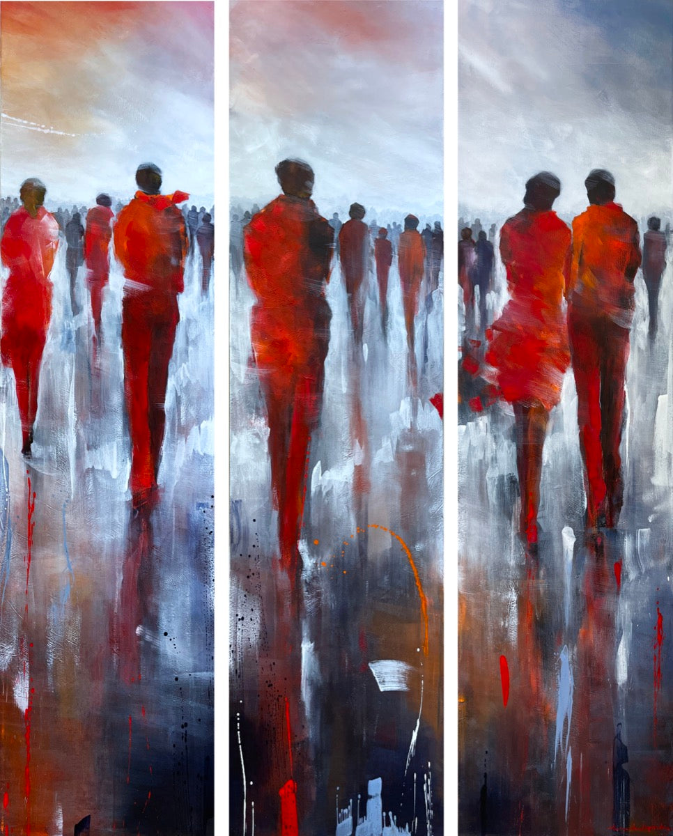 Looking For The One (triptych) <br>100x140x3 cm<br>39.4”x55”x1.2”