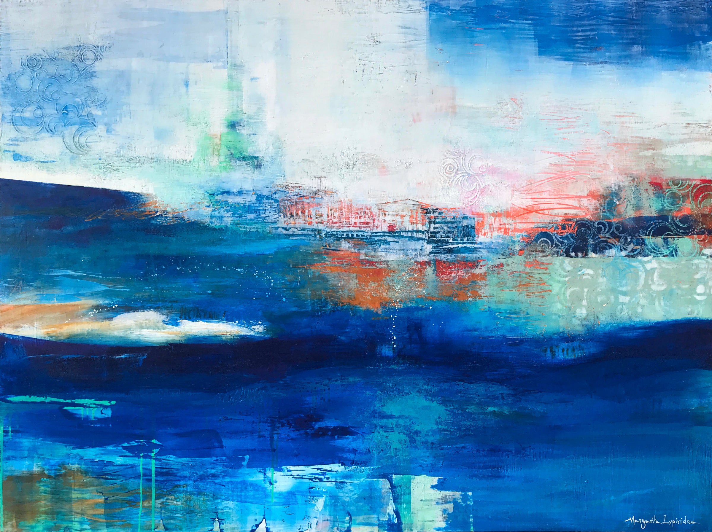 Mykonos<br>91.4x121.9x3.8cm<br>36”x48”x1.5”