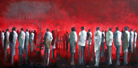 Night Gathering <br>45.7x94x3.8 cm<br>18”x36”x1.5"