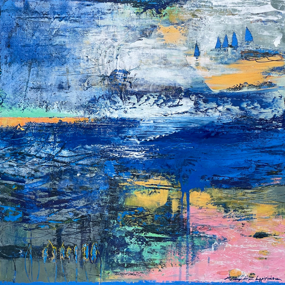 Ocean Breeze <br>40x40x3 cm<br>15.7”x15.7”x1.2”