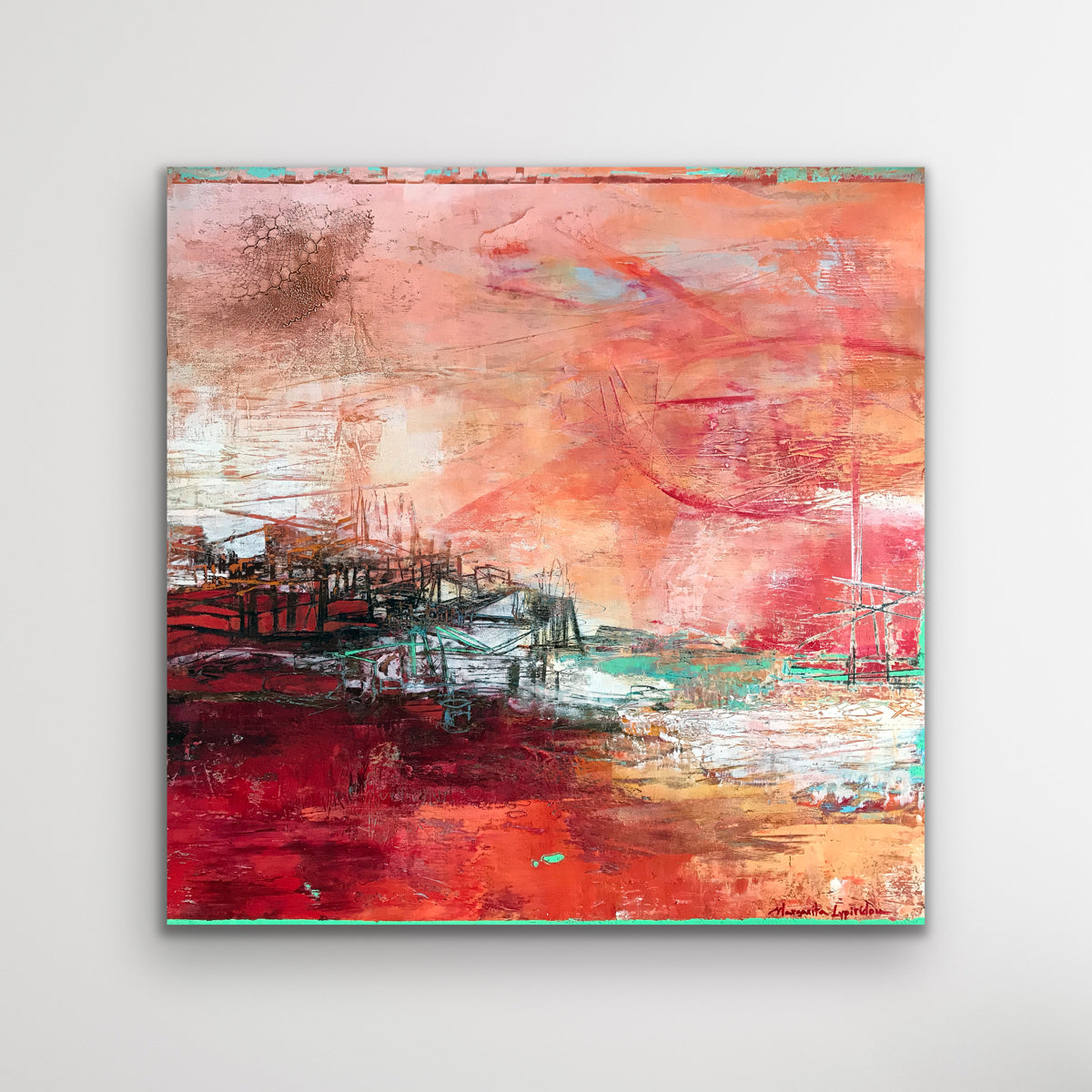 Port Of Possibilities <br>60.9x60.9x3.8 cm<br>24”x24”x1.5"