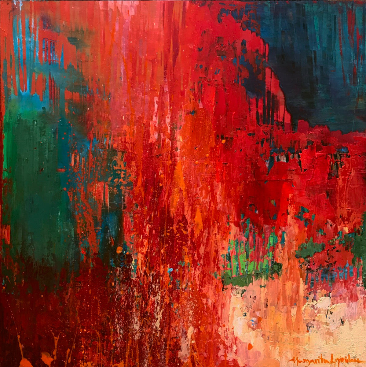 Saturation <br>50.8x50.8x3.8 cm<br>20"x20"x1.5"