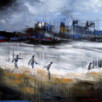 Sliding Away <br>76.2x76.2x3.8 cm<br>30”x30”x1.5”