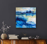 Sudden Blue <br>60.9x60.9x3.8 cm<br>24”x24”x1.5"