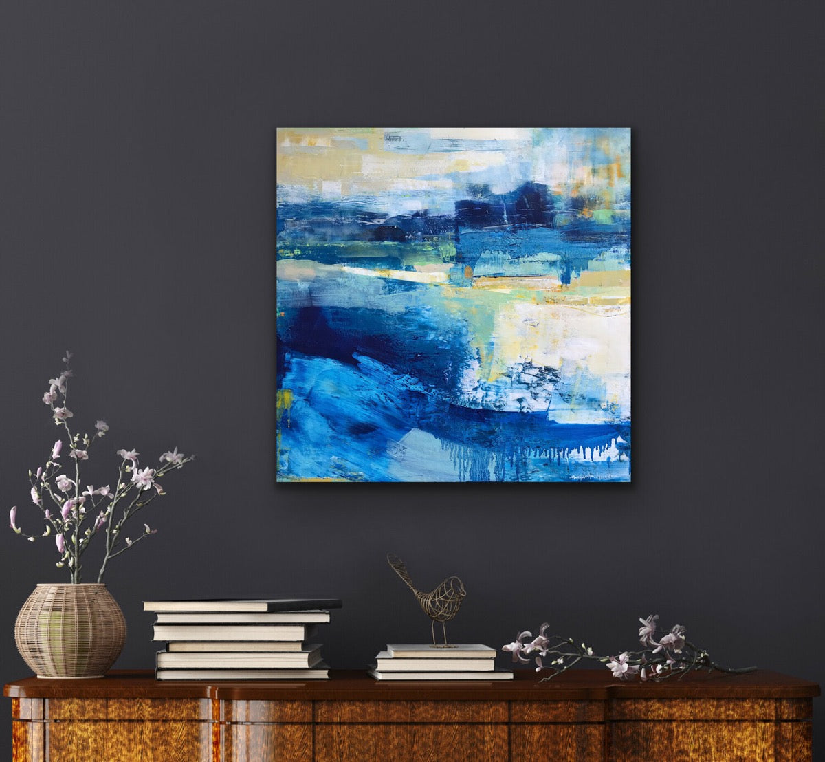 Sudden Blue <br>60.9x60.9x3.8 cm<br>24”x24”x1.5"