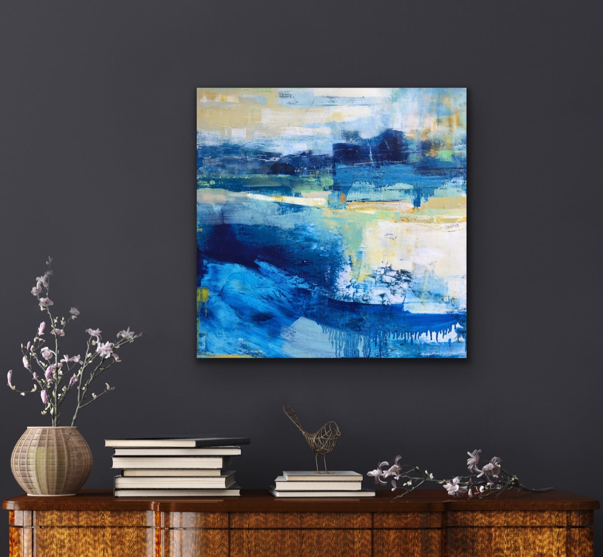 Sudden Blue <br>60.9x60.9x3.8 cm<br>24”x24”x1.5"