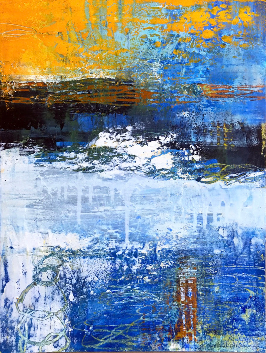 The Diver <br>40.6x30.5x2.5 cm<br>16”x12”x1”