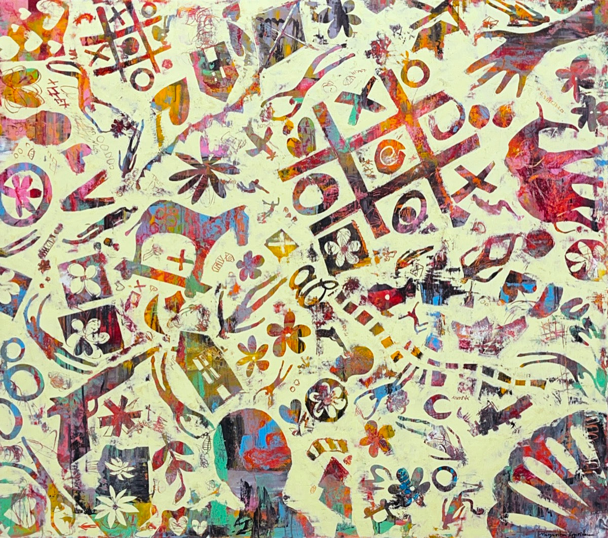 The Elephant In The Room <br>110x125x2.5 cm<br>43.3"x49.2"x1"