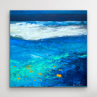 To Catch A Wave<br>101.6x101.6x1.9cm<br>40”x40”x0.75”