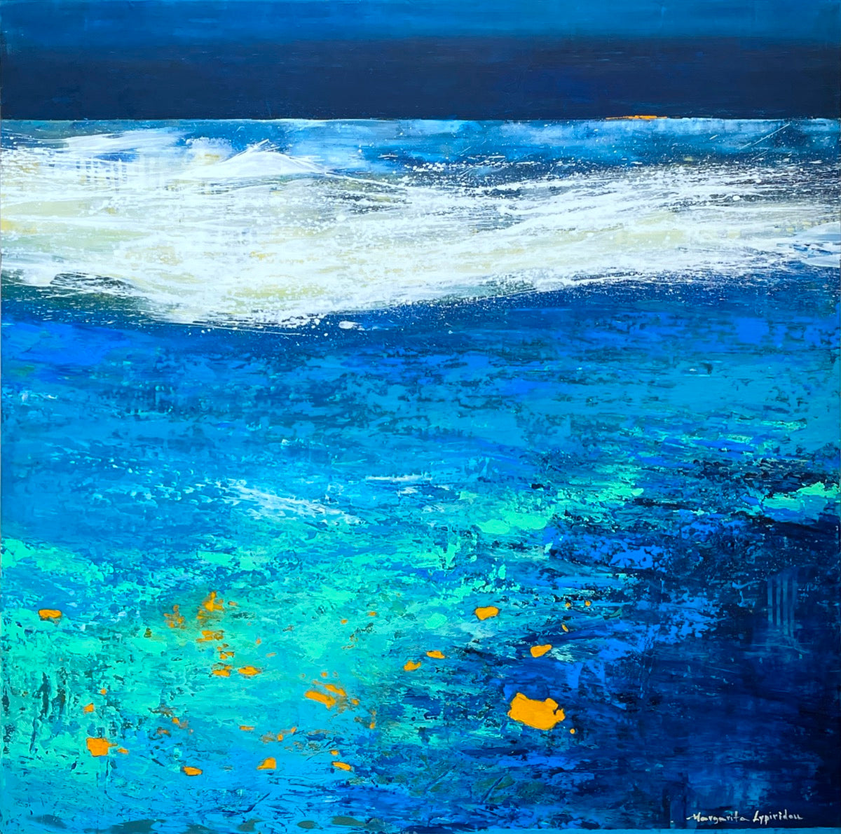 To Catch A Wave<br>101.6x101.6x1.9cm<br>40”x40”x0.75”